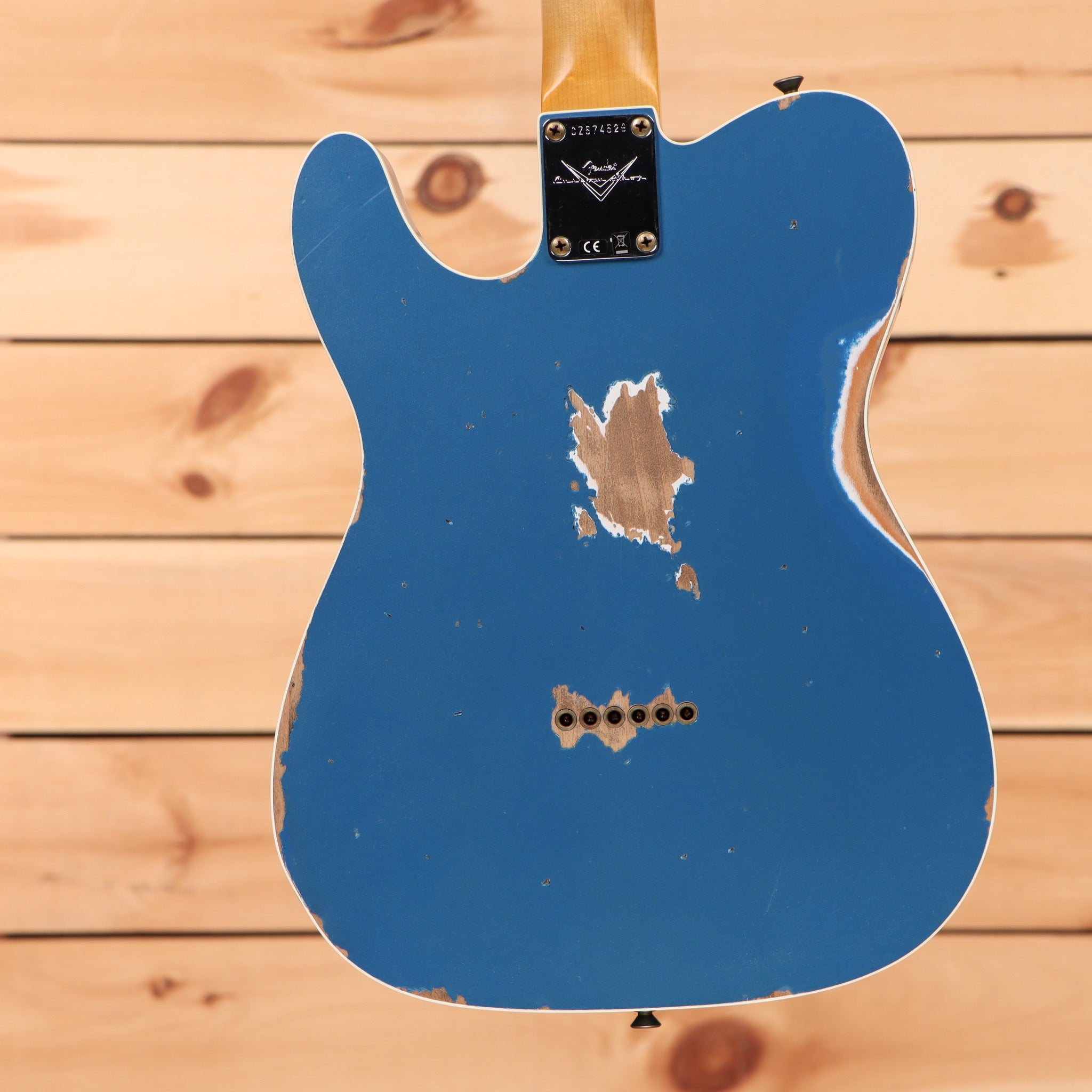 Fender Custom Shop 1965 Telecaster Custom heavy relic electric guitar Lake Placid Blue with aged finish