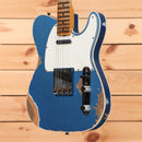 Fender Custom Shop 1965 Telecaster Custom heavy relic electric guitar Lake Placid Blue with maple neck
