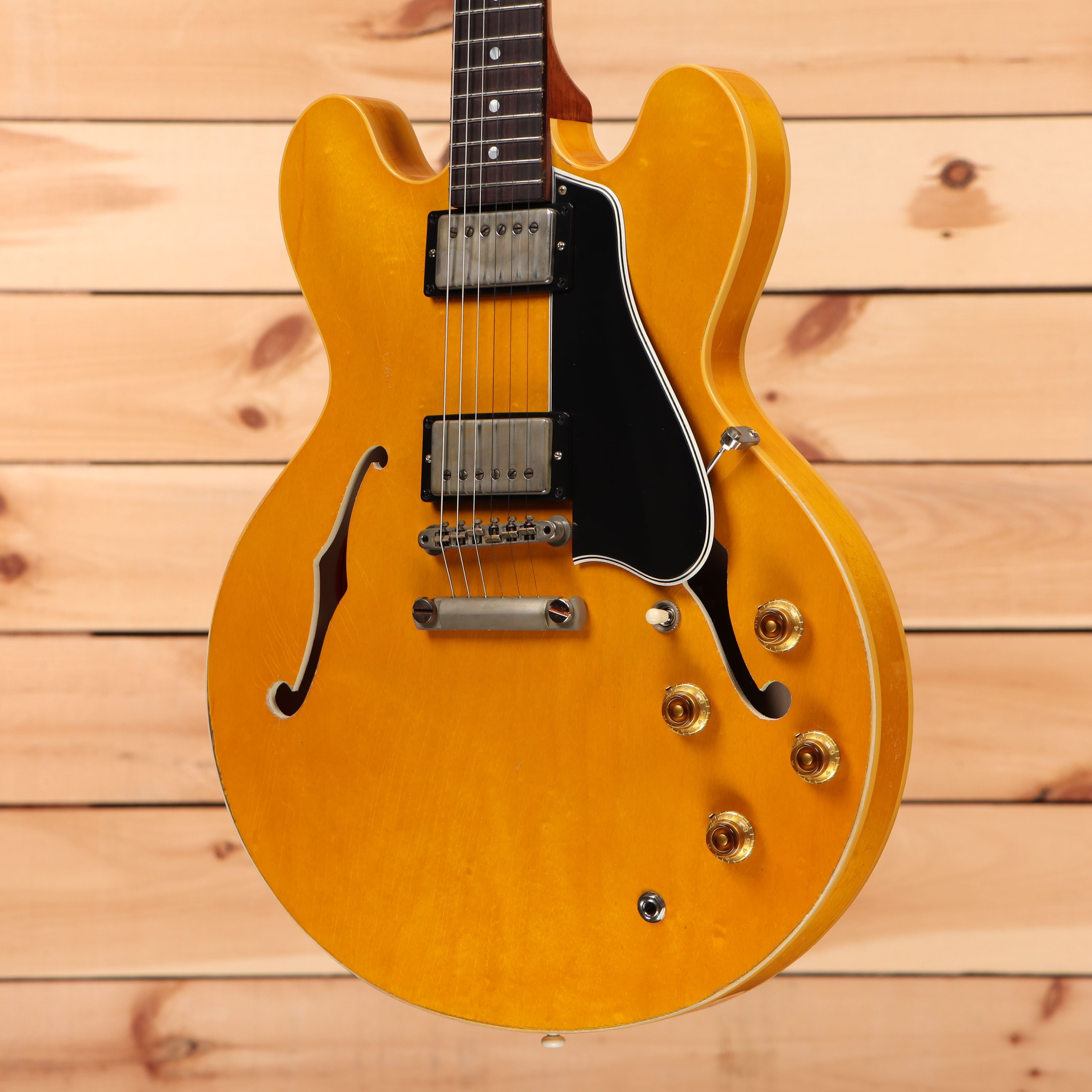 Gibson 1958 ES-335 Reissue Murphy Lab Heavy Aged semi-hollow electric guitar Dirty Blonde with gold hardware