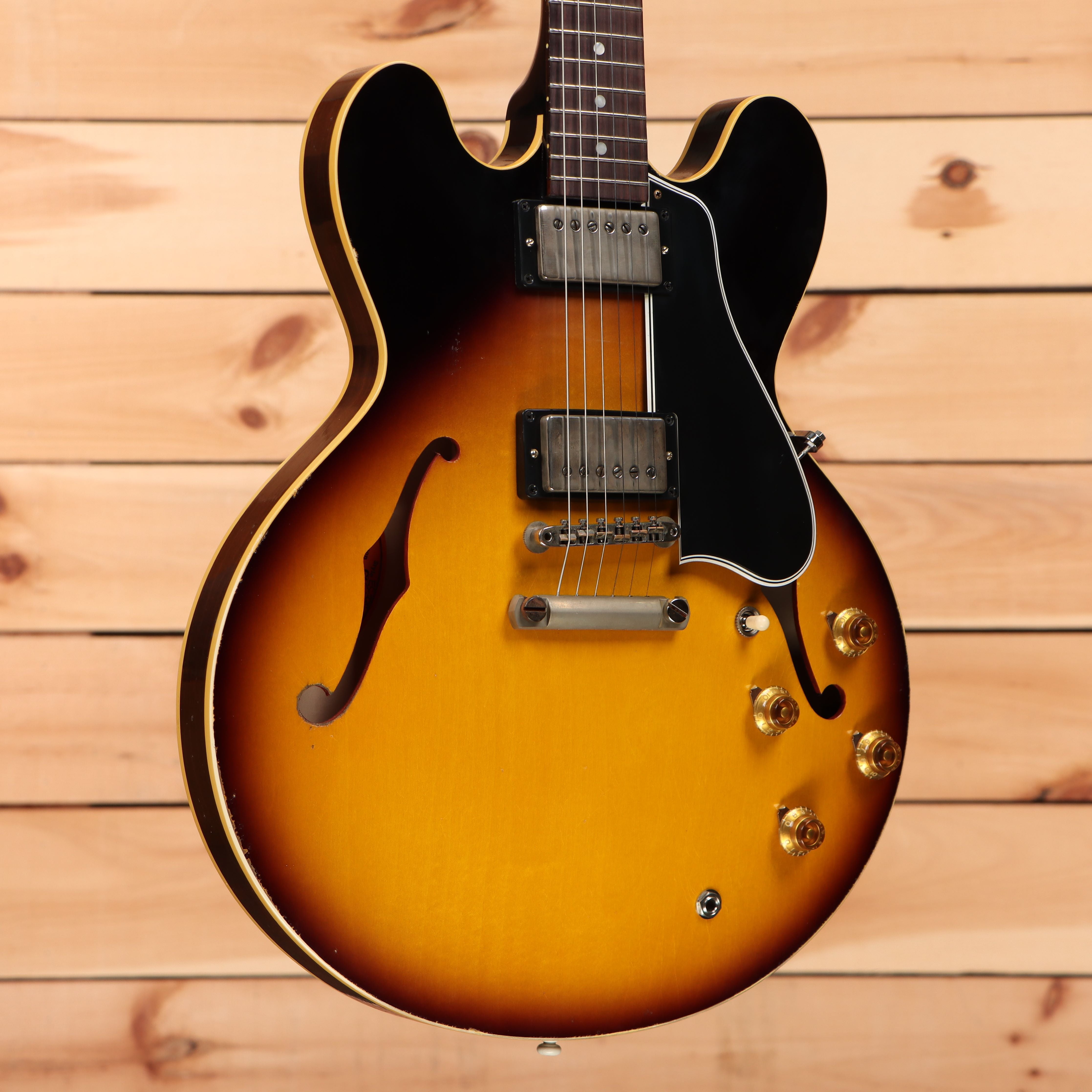 Gibson 1958 ES-335 Reissue Murphy Lab semi-hollow electric guitar Faded Tobacco Burst with gold hardware