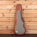 Powers Electric A-Type Hardtail Cherry Bomb electric guitar with houndstooth fabric front panel