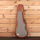 Powers Electric A-Type Hardtail Cherry Bomb electric guitar with houndstooth fabric front panel