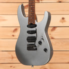 Charvel USA Select DK24 HSS electric guitar Quicksilver with three-pickup configuration and rosewood fretboard