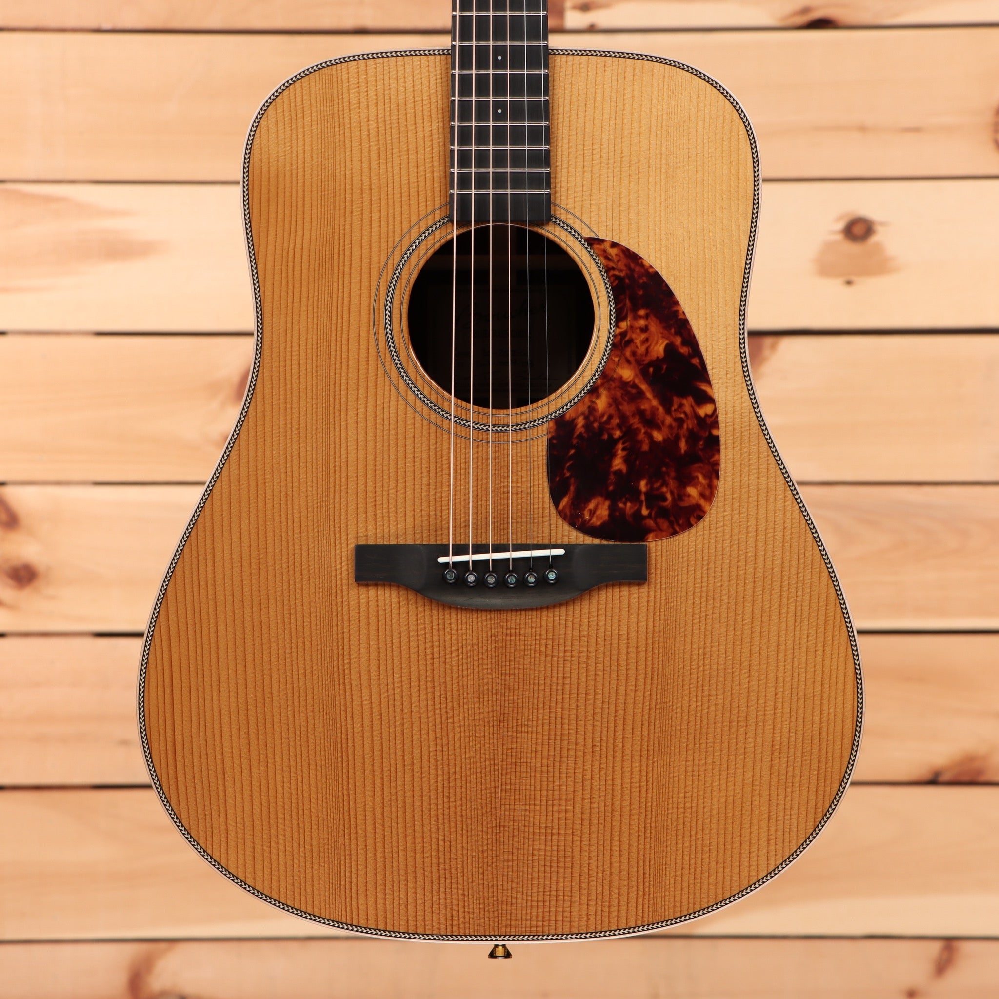 Boucher BG252G dreadnought acoustic guitar natural finish with tortoiseshell pickguard