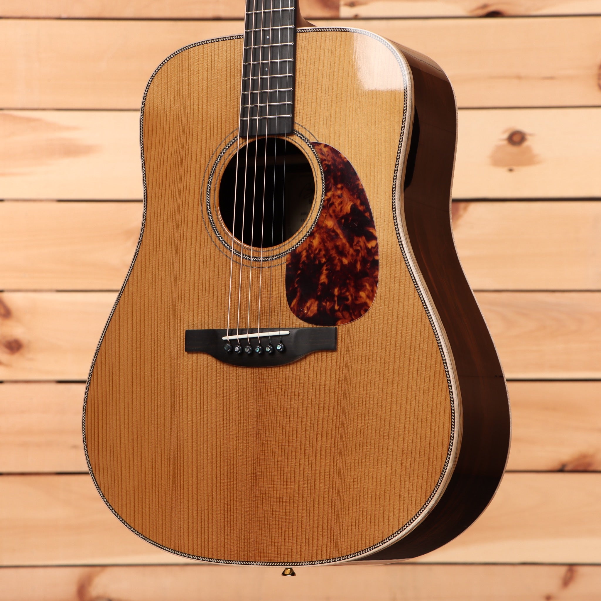 Boucher BG252G dreadnought acoustic guitar natural finish with tortoiseshell pickguard