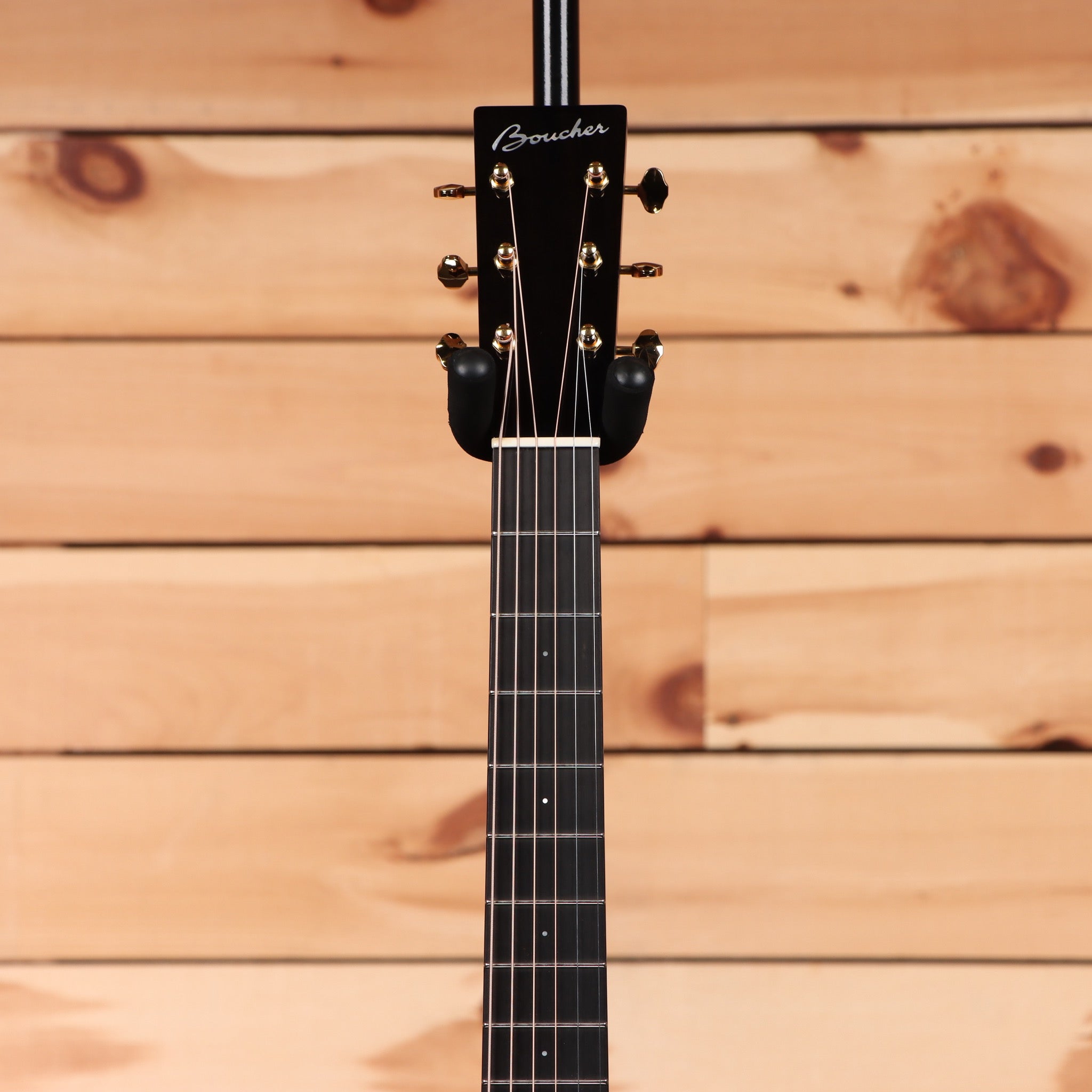 Boucher BG252G dreadnought acoustic guitar natural finish with gold tuning machines