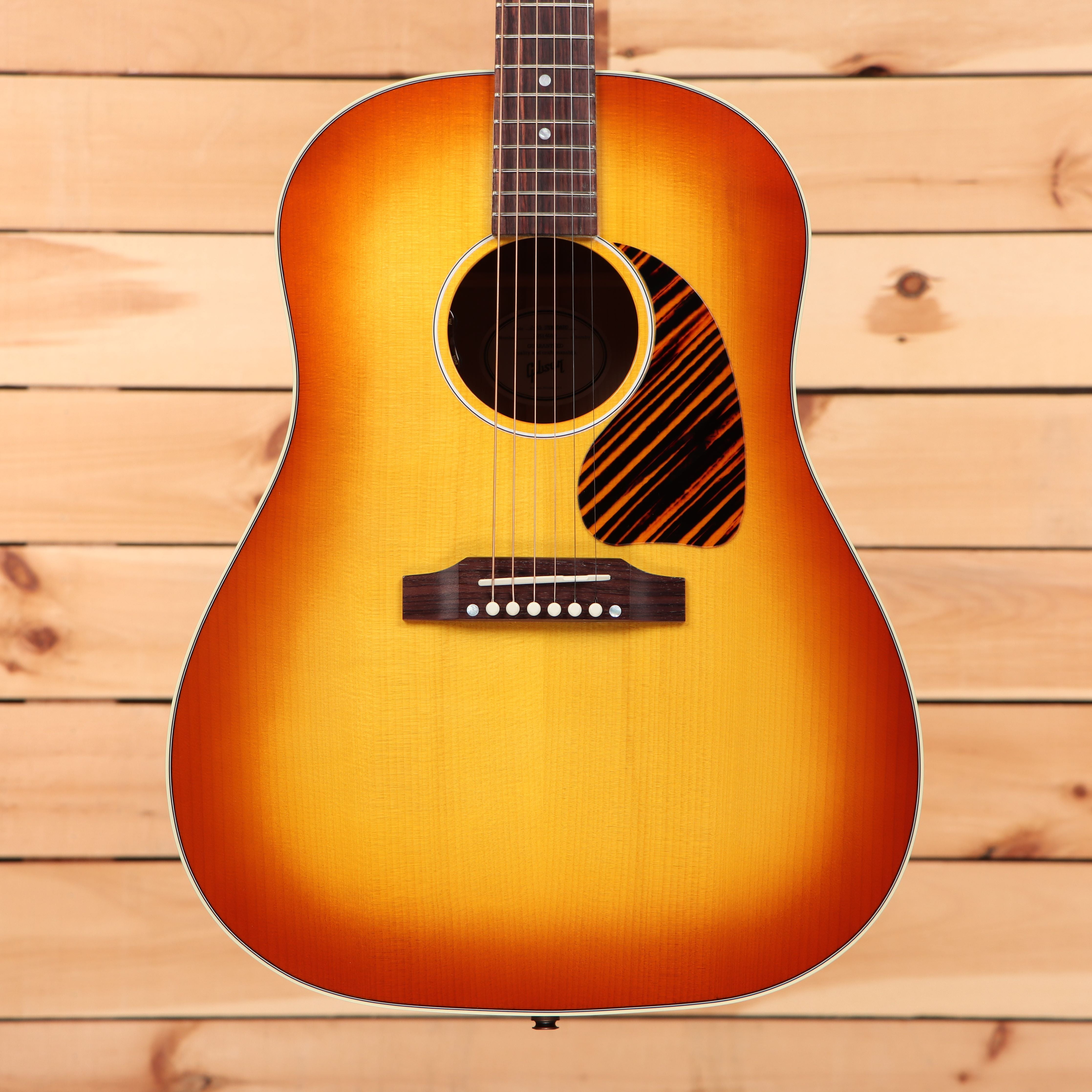 Gibson J-45 Standard acoustic guitar Flame Maple Custom Sunburst with flamed maple top