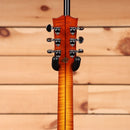 Gibson J-45 Standard acoustic guitar flame maple custom sunburst with chrome tuners