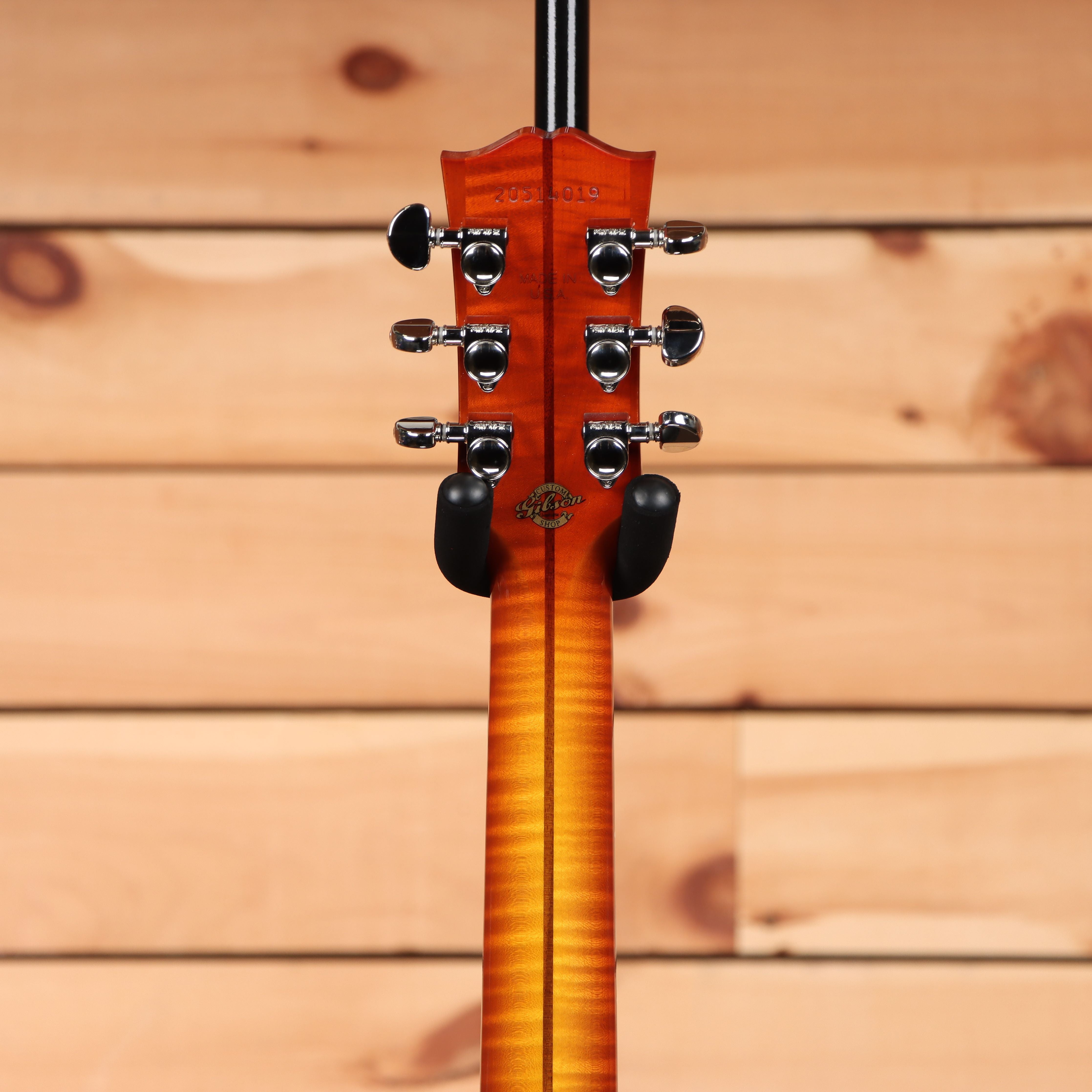 Gibson J-45 Standard acoustic guitar flame maple custom sunburst with chrome tuners