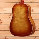 Gibson J-45 Standard acoustic guitar flame maple custom sunburst dreadnought with white binding