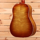 Gibson J-45 Standard acoustic guitar flame maple custom sunburst dreadnought with white binding