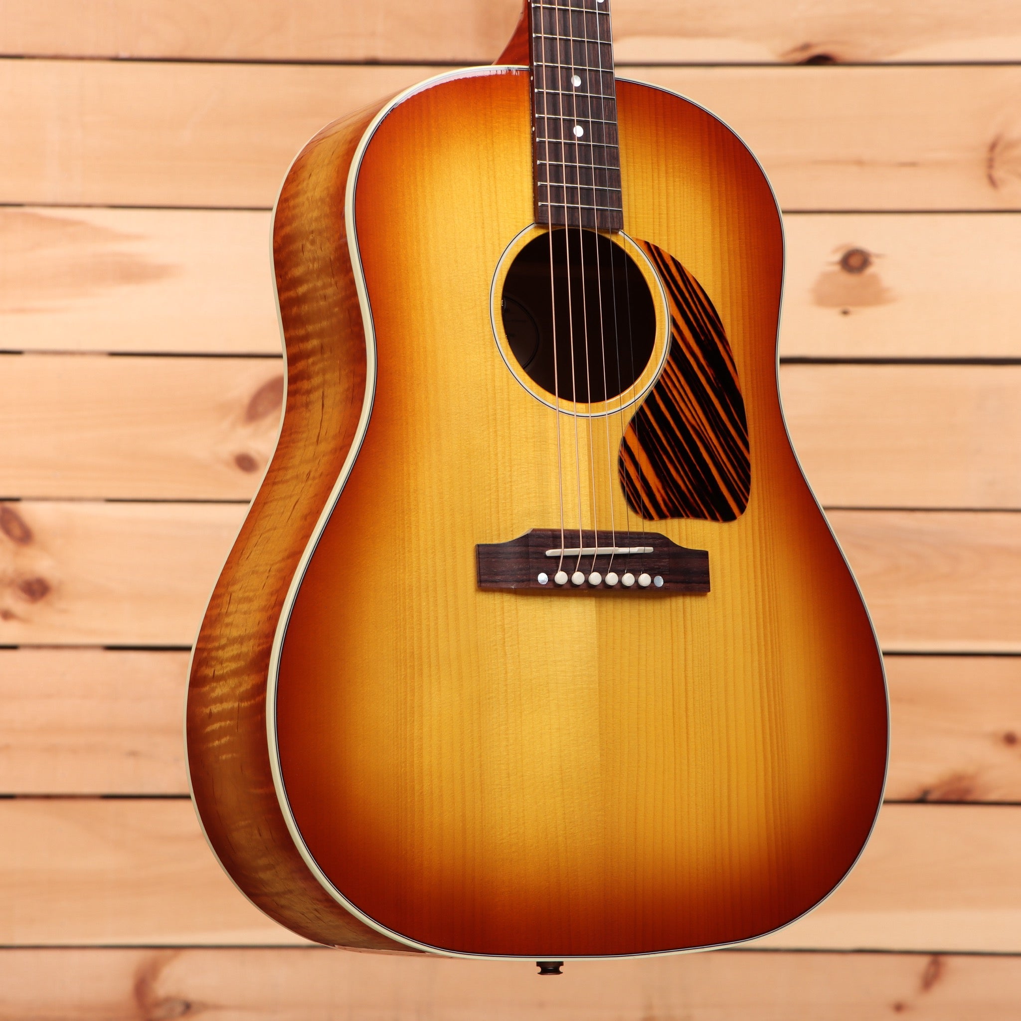 Gibson PSL J-45 Standard acoustic guitar Flame Maple Custom Sunburst with flamed maple top