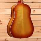 Gibson J-45 Standard acoustic guitar flame maple custom sunburst dreadnought with white binding
