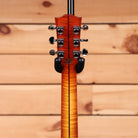 Gibson J-45 Standard acoustic guitar Flame Maple Custom Sunburst with flamed maple top and chrome tuners