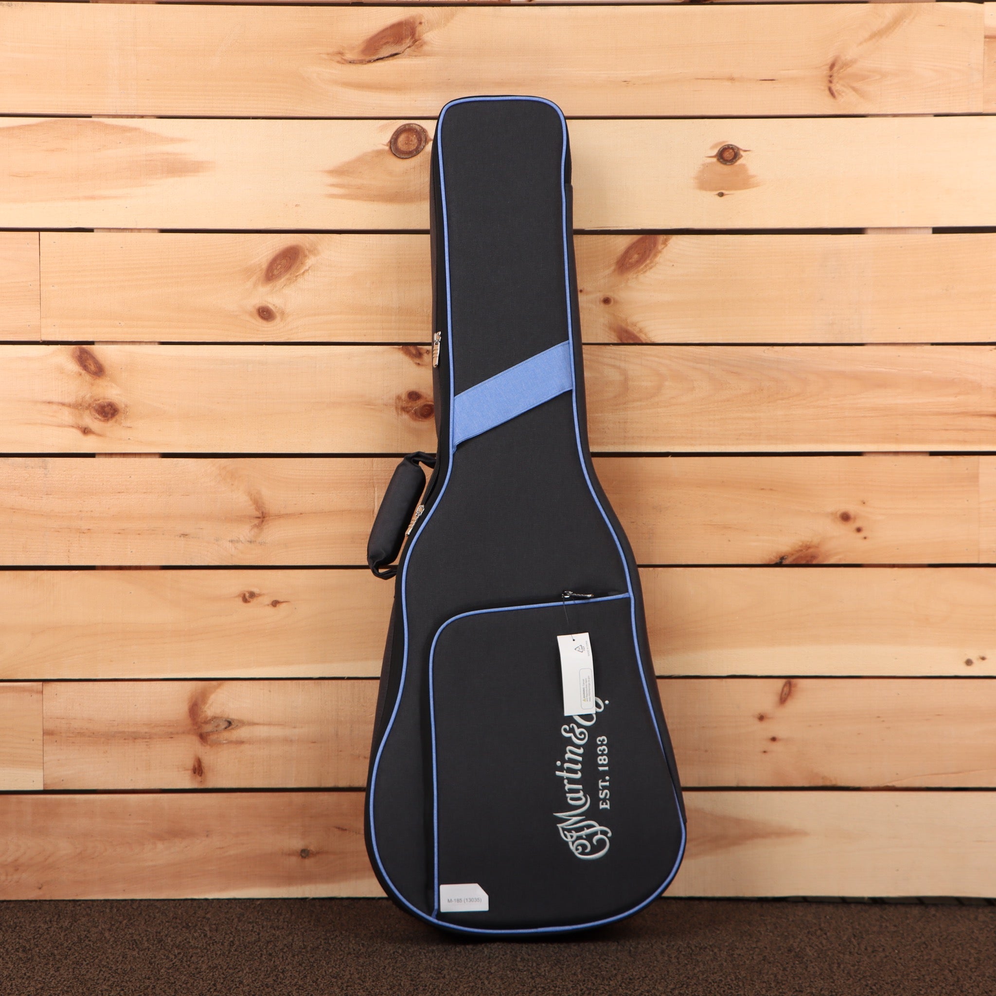 Martin OX2E Cocobolo Natural acoustic guitar gig bag with blue piping