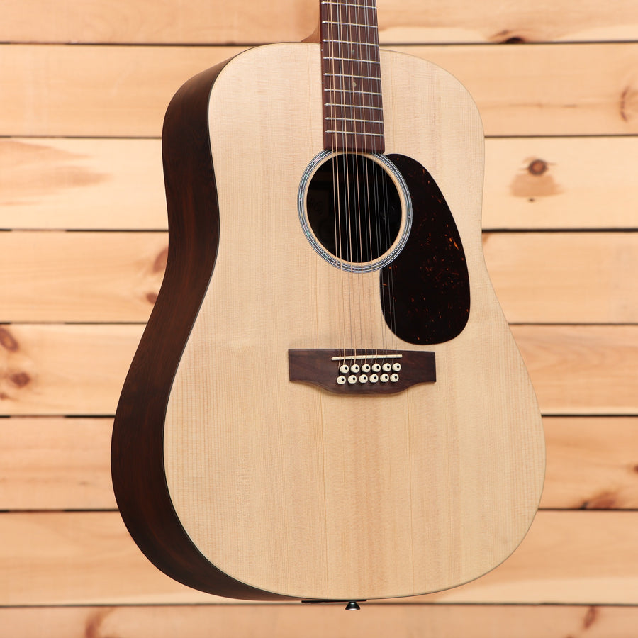 Martin DX2e Brazilian 12-string dreadnought acoustic guitar natural finish with dark rosewood back