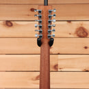 Martin DX2E Brazilian 12-string acoustic guitar natural finish with chrome tuners