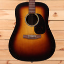 Martin DX2e Ziricote Burst dreadnought acoustic-electric guitar with tortoiseshell pickguard
