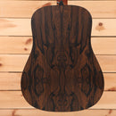 Martin DX2e dreadnought acoustic guitar Ziricote Burst with patterned wood grain back
