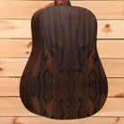 Martin DX2e Ziricote Burst dreadnought acoustic-electric guitar with stylized wood grain pattern