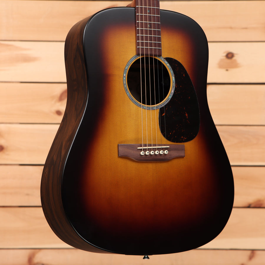 Martin DX2e Ziricote Burst dreadnought acoustic-electric guitar with rosewood back and sides