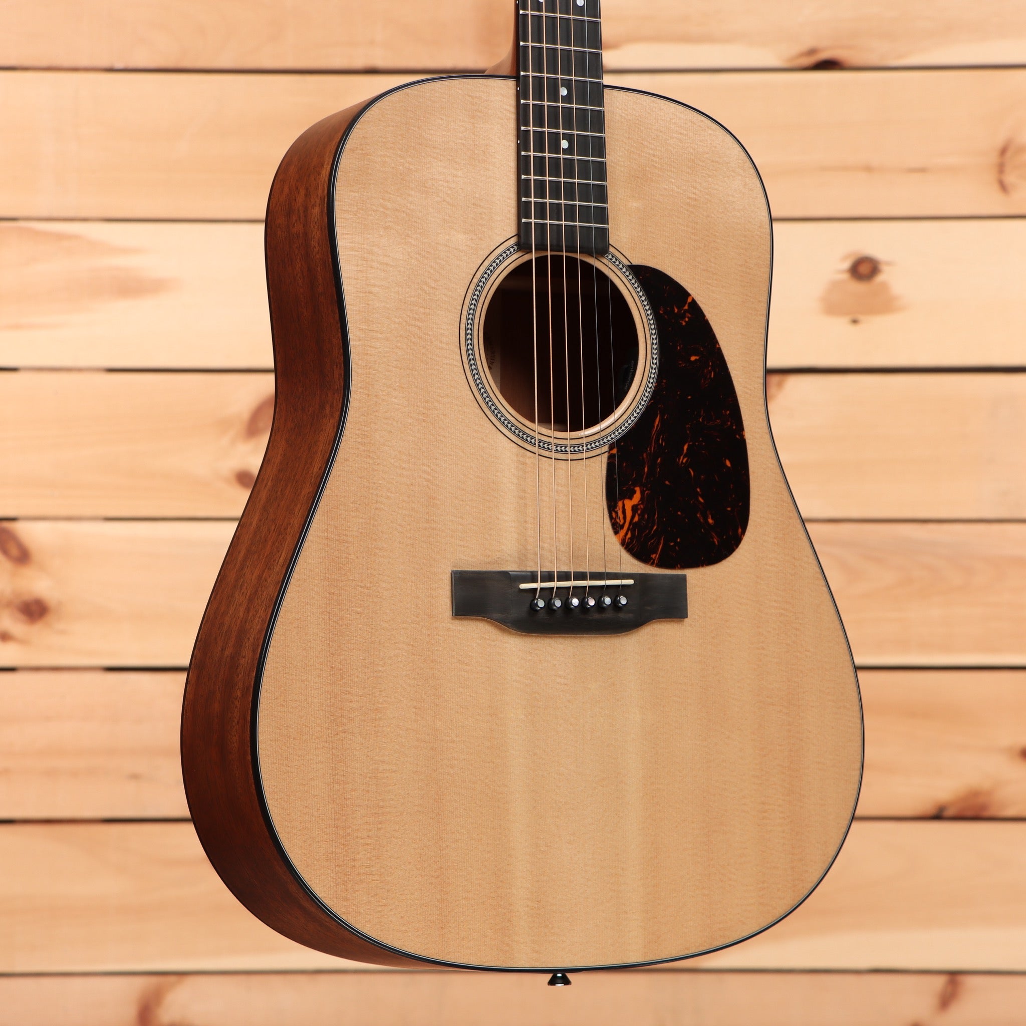 Martin D16E mahogany dreadnought acoustic-electric guitar natural finish with tortoiseshell pickguard