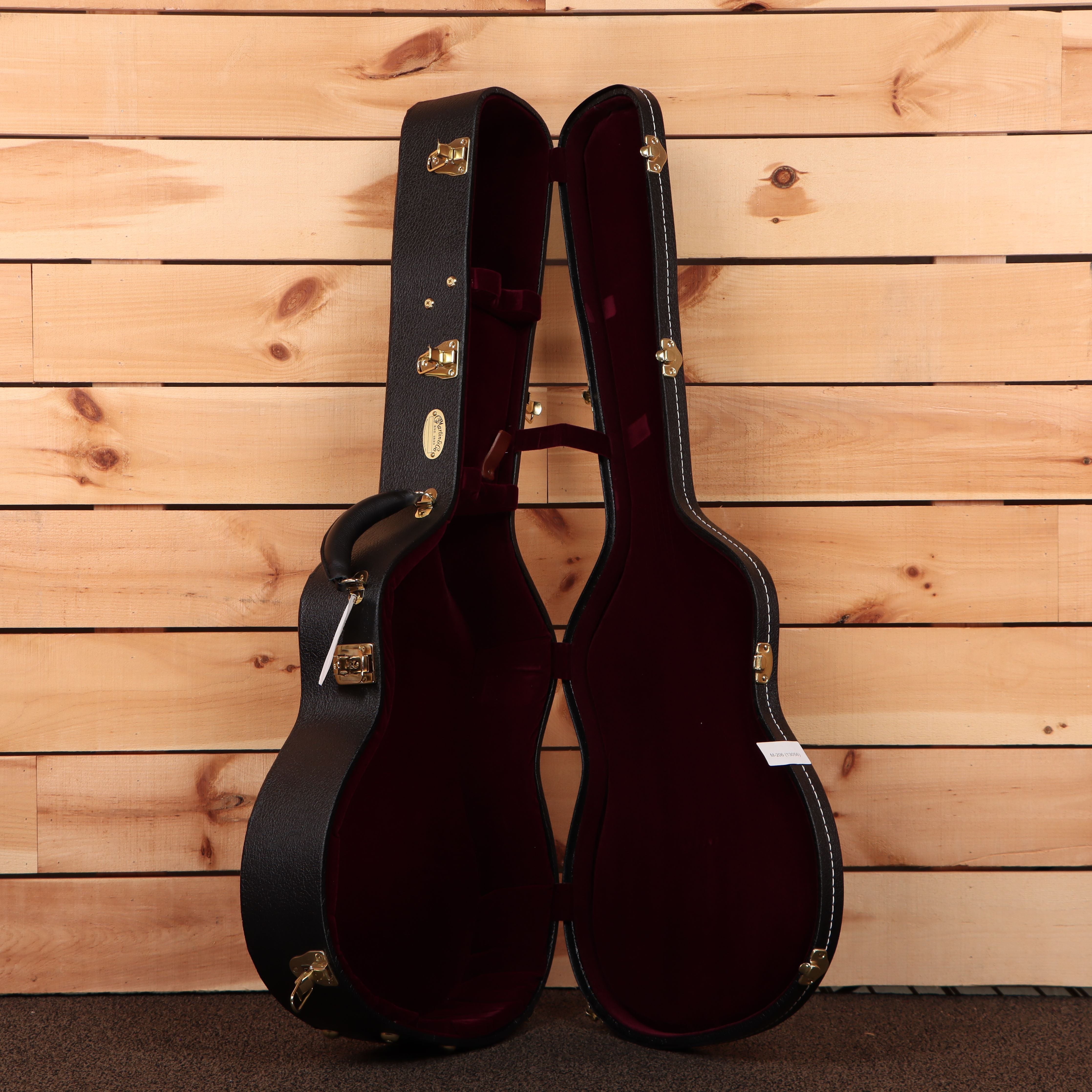 Martin Modern Deluxe dreadnought acoustic guitar natural finish with burgundy velvet interior case