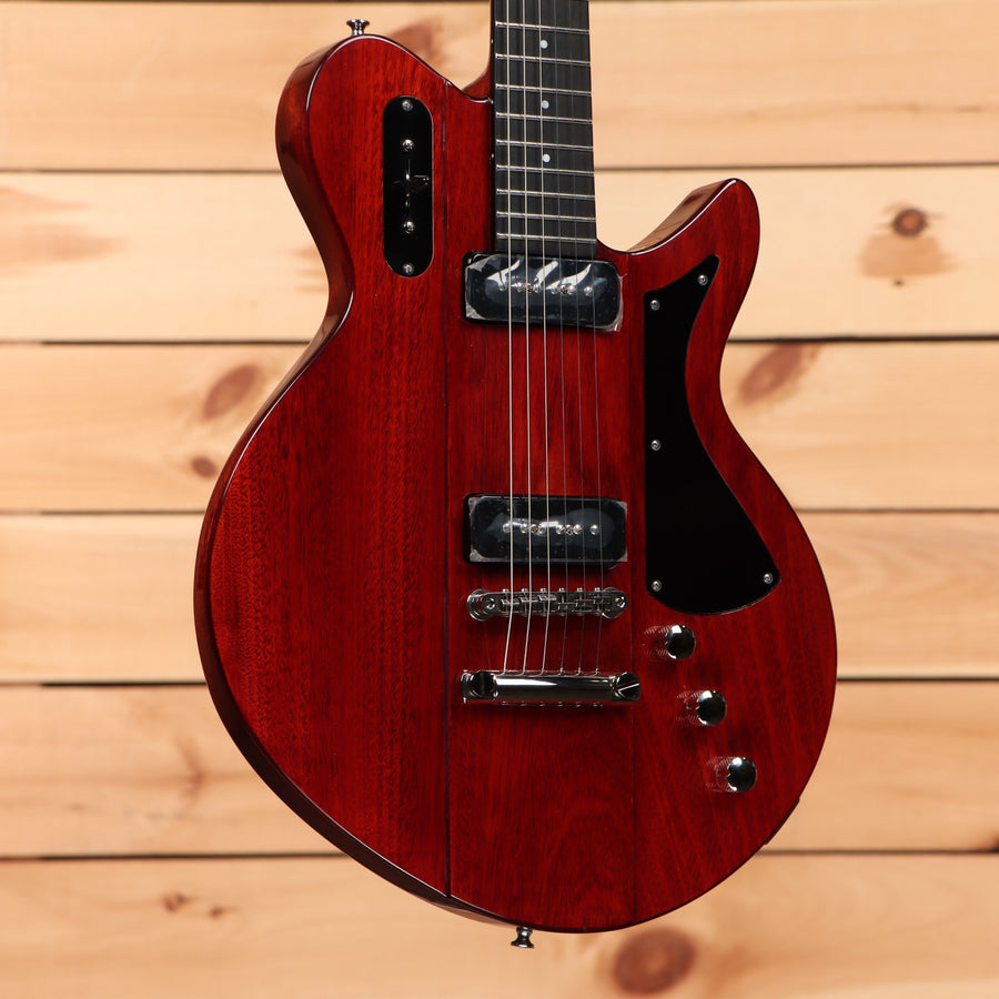 Eastman Juliet P90 semi-hollow electric guitar vintage red with P90 pickups and black pickguard