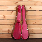Gibson 1959 Les Paul Standard Reissue VOS electric guitar Washed Cherry Sunburst with humbucker pickups and pink velvet case interior