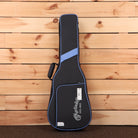 Martin OX2E Cocobolo acoustic guitar gig bag with blue trim and handle
