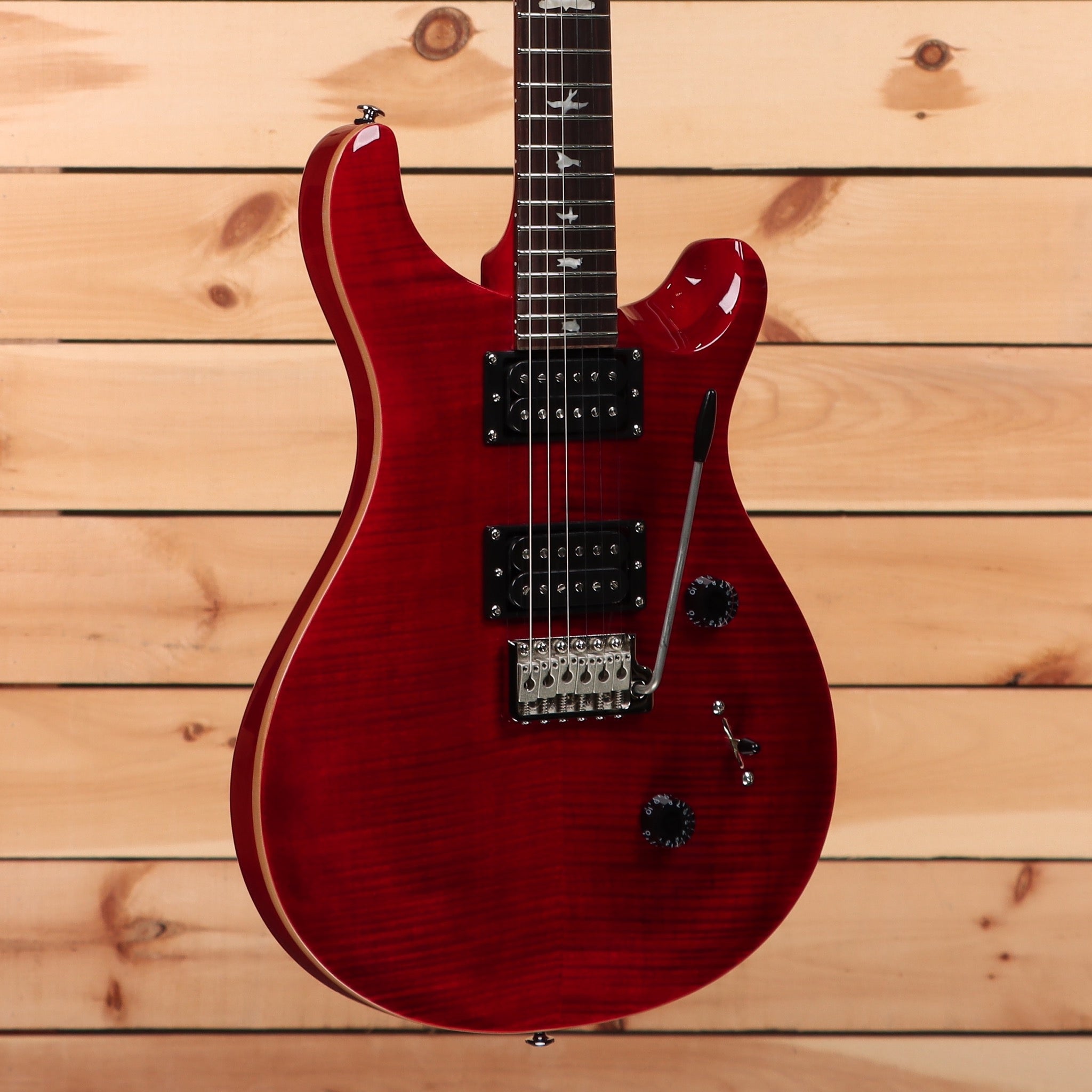 Paul Reed Smith Limited SE Custom 24 electric guitar Ruby with flame maple top and dual humbuckers
