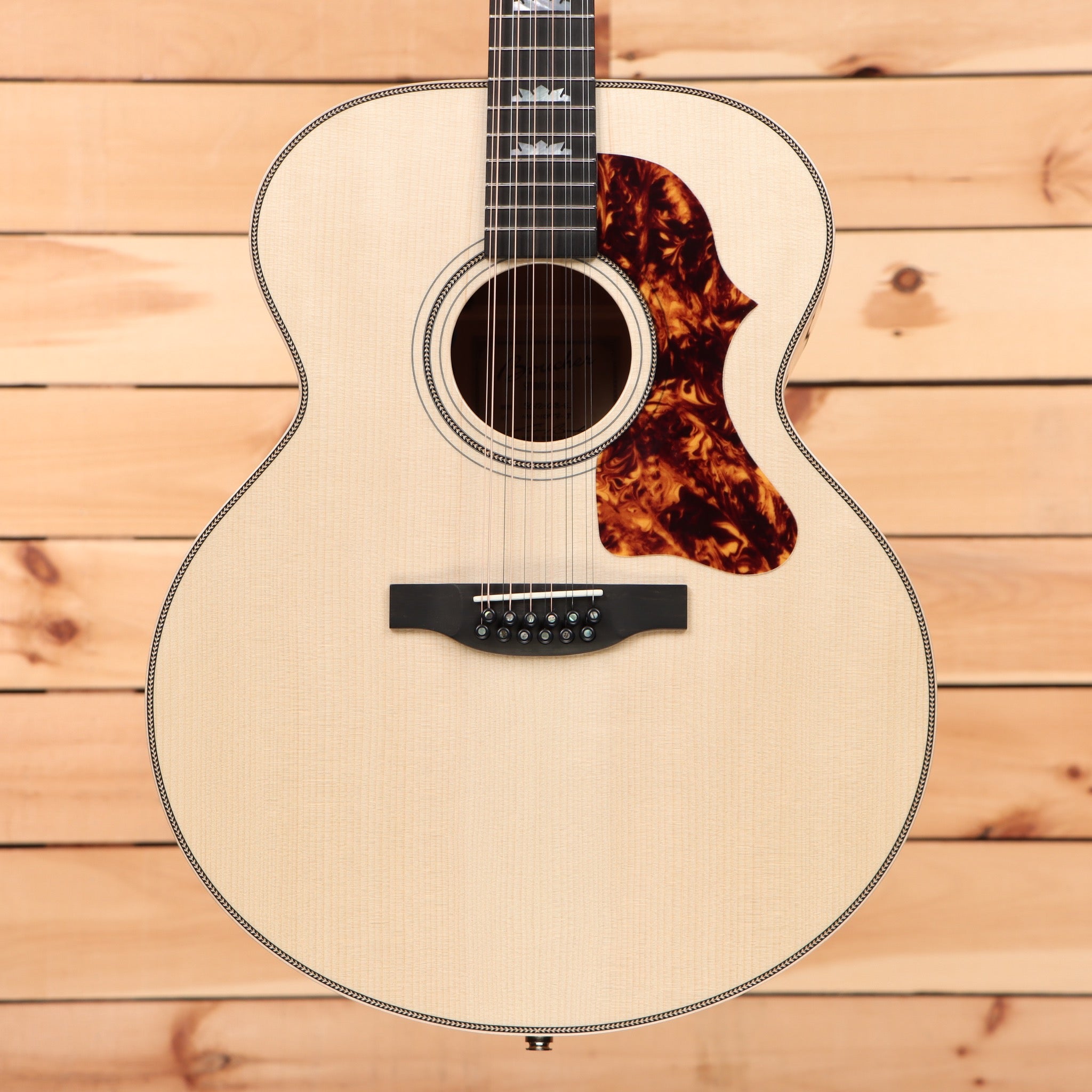 Boucher SG1263E 12-string acoustic guitar natural finish with tortoiseshell pickguard
