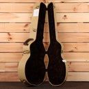 Boucher SG1263E natural finish electric guitar with gold hardware and velvet-lined case