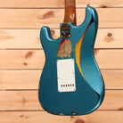 Fender Custom Shop Limited 1962 Stratocaster heavy relic electric guitar aged ocean turquoise with white pickguard