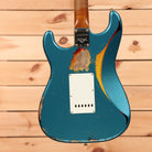 Fender Custom Shop Limited 1962 Stratocaster heavy relic electric guitar aged ocean turquoise with single-coil pickups