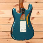 Fender Custom Shop Limited 1962 Stratocaster heavy relic electric guitar aged ocean turquoise with white pickguard