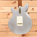 Eastman DAmbrogio DC-62 semi-hollow electric guitar Inca Silver with gold hardware and single-coil pickups