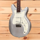 Eastman DAmbrogio DC-62 semi-hollow electric guitar Inca Silver with cream pickguard and dual single-coil pickups
