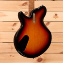 Eastman DAmberio Offset 64 semi-hollow electric guitar 3-color sunburst with single-coil pickup