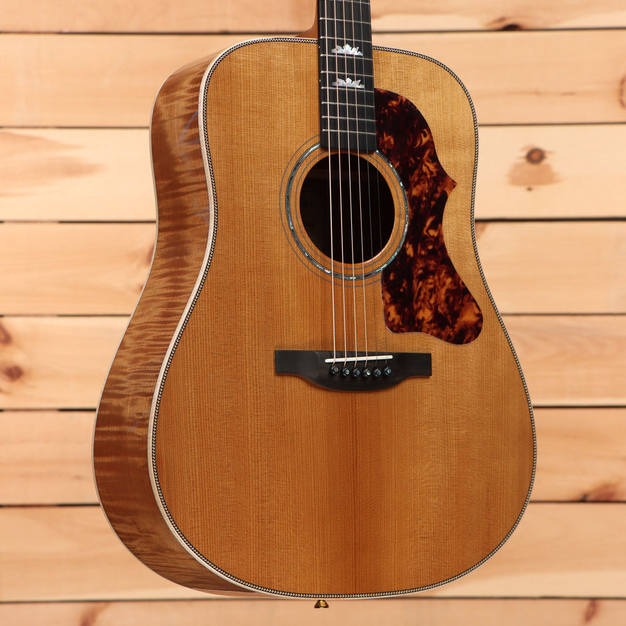 Boucher GRSG162T dreadnought acoustic guitar natural finish with flamed maple back and sides