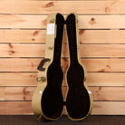 Boucher HG44 classical guitar case natural finish with black velvet interior and gold hardware