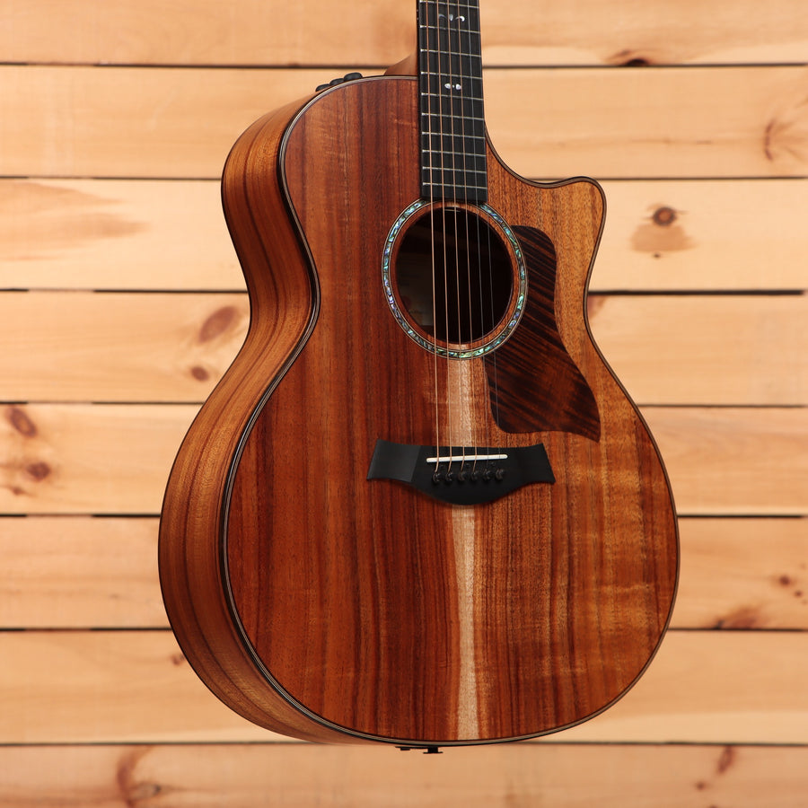 Taylor 724ce Grand Auditorium acoustic-electric guitar Natural koa top with abalone rosette and venetian cutaway