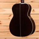 Santa Cruz OM natural pre-owned acoustic guitar with white binding and rosewood back