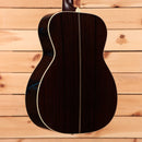 Santa Cruz OM natural pre-owned acoustic guitar with white binding and dark rosewood back