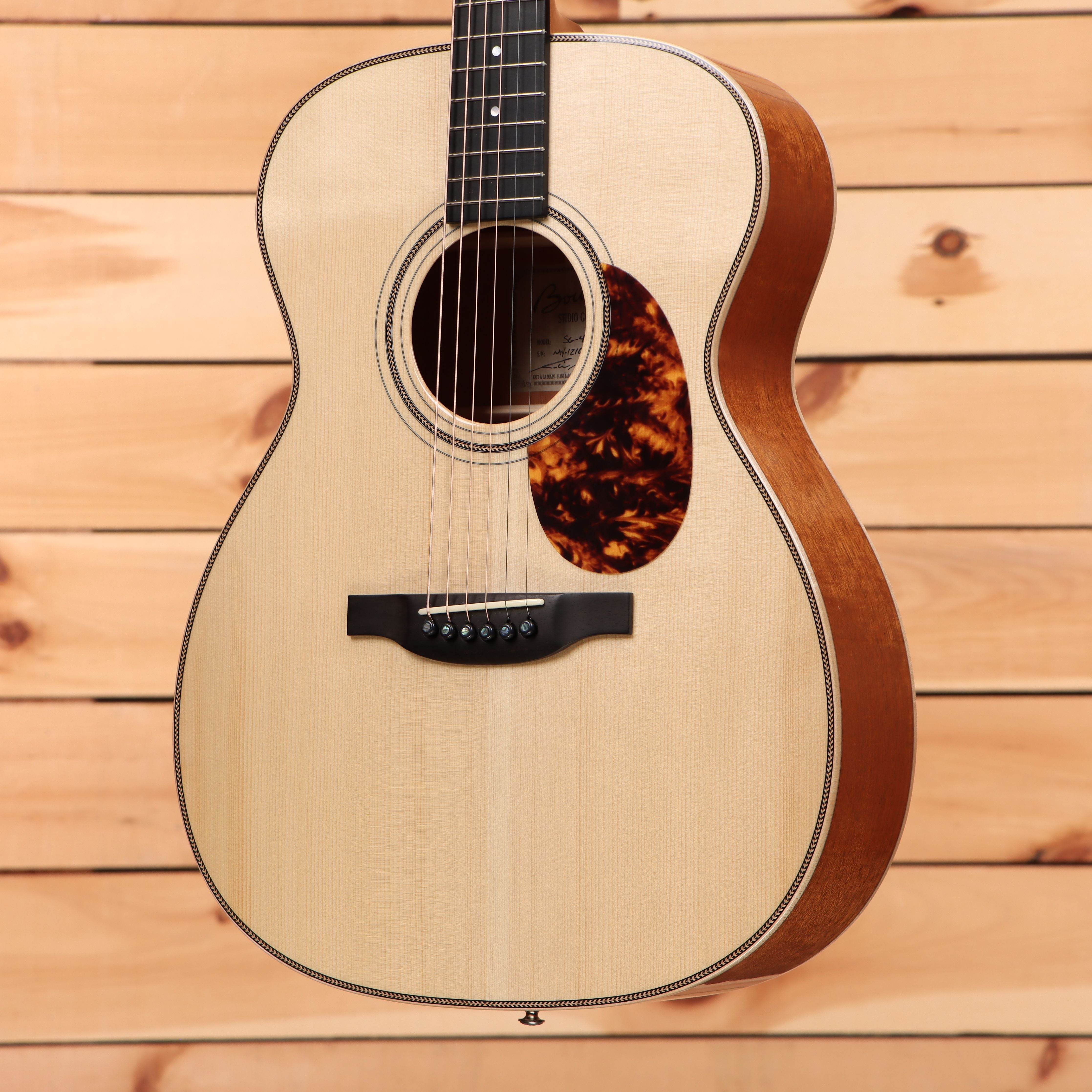 Pre-owned Boucher SG41 acoustic guitar natural finish with tortoiseshell pickguard