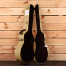 Boucher SG1241E natural classical guitar with black velvet-lined case and gold hardware
