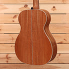 Boucher SG1241E natural acoustic guitar dreadnought with white binding and mahogany back