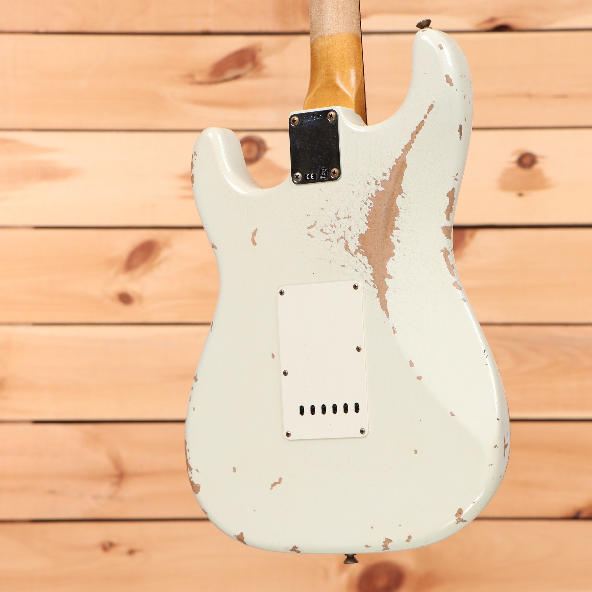 Fender Custom Shop Limited 1964 L-Series Stratocaster Reissue electric guitar Heavy Relic Aged Olympic White with single-coil pickups