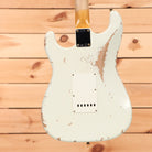 Fender Custom Shop 1964 L-Series Stratocaster Reissue heavy relic electric guitar Olympic White with single-coil pickups