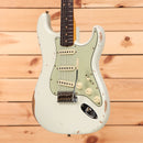 Fender Custom Shop 1964 L-Series Stratocaster Reissue electric guitar Heavy Relic Aged Olympic White with three single-coil pickups